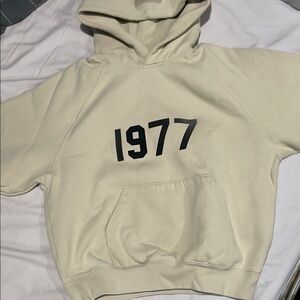Fear of God Essentials Beige Hoodie